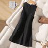 Women's Wool Blend V-Neck Vest Dress