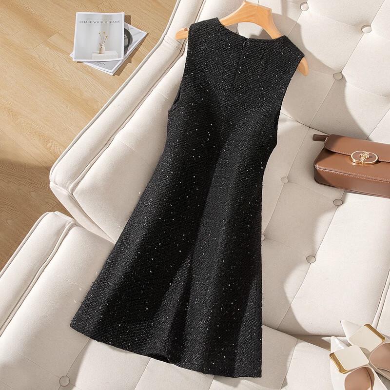 Women's Wool Blend V-Neck Vest Dress