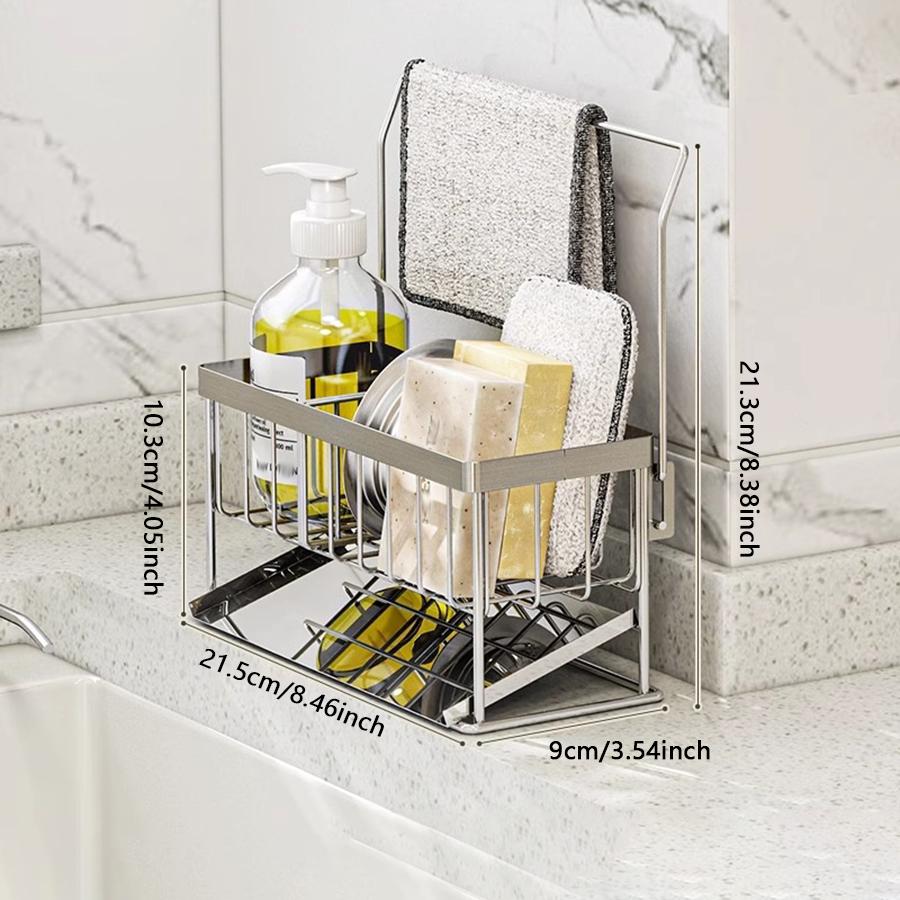 Kitchen sink dishcloth drain rack pool faucet dishwashing steel ball dishcloth storage rack storage rack shelf