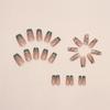Short ballet French pearl summer lemon manicure diamond fake nails summer sweet girl wearing nail nails