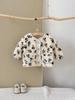 Korean Style Floral Baby Girl Cardigan Coat - 2025 Winter Collection