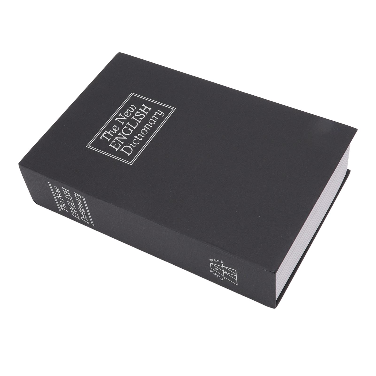 

Dictionary Bank Stainless Steel Lockable Book Safe Box with Key for Storage