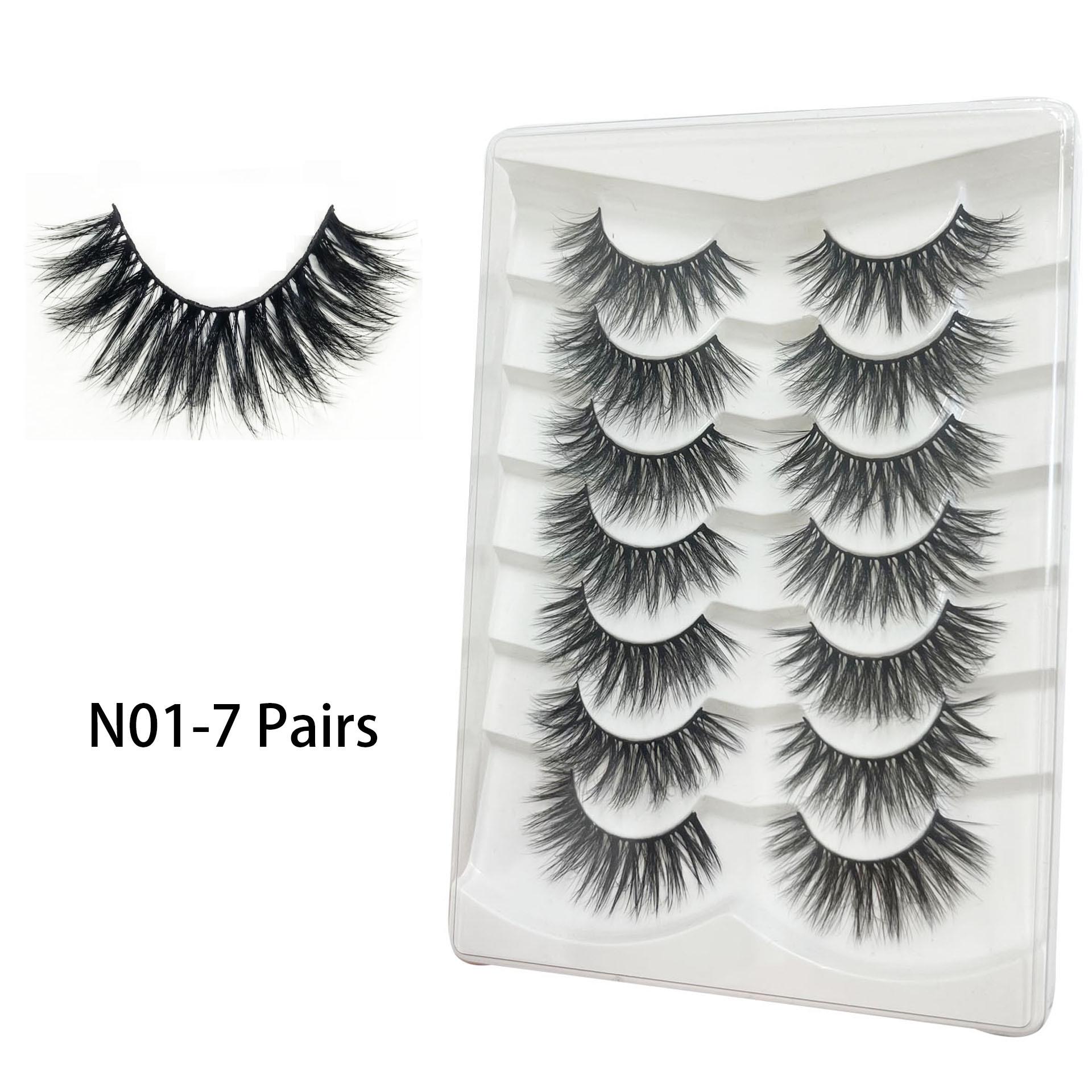 

Soft, Lightweight, Non-Prickly 0.03 Mink Multi-Layer Voluminous Eyelashes - 7 Pairs