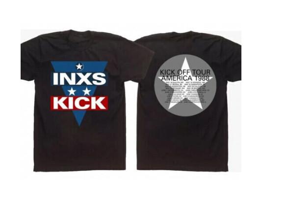 Vintage INXS Kick Off America Tour 1988 Star Band Rock Concert T-Shirt Unisex T-Shirt S