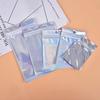 10Pcs Iridescent Zip Lock Pouches Cosmetic Plastic Laser Holographic Zipper Bags