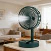 Handheld Fan Folding Design Portable Adjustable 180 Degree Rotation Flexible Blades Low Noise Multi-Speed Desk Fan with Phone Holder