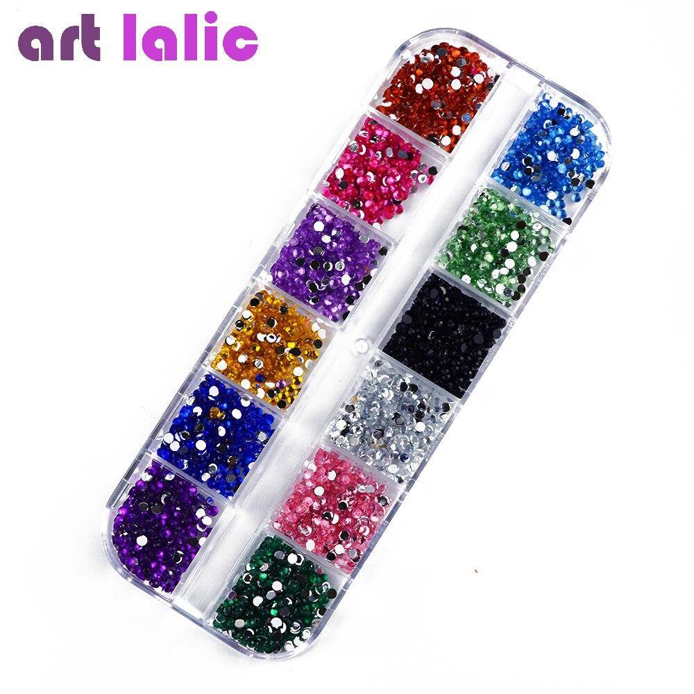 Juego de 17 Uds de Arte de uñas, diamantes de imitación con purpurina para uñas de 2mm + 15 Uds. De pinceles y pinzas curvas negras, herramienta para recoger accesorios de manicura