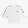 Fred Perry [Womens] Tape T-Shirt - Snow White Afpf2612160-129