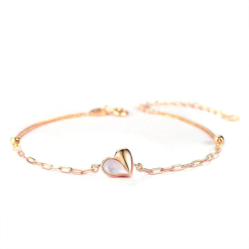 Tancise 925 Sterling Silber Armband Schmuck Geometrische Perlenkette Gliederarmbänder Mode Feines Hochzeitsgeschenk für Freundin Frauen