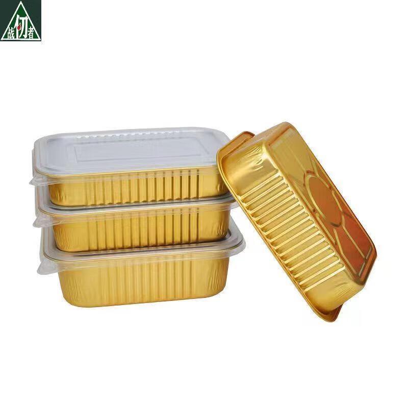 JingJingRS Quadratische Aluminiumfolien-Lebensmittelbehälter mit Deckeln
