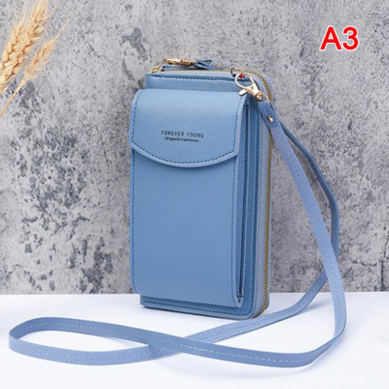 Leather Women'S Bag Wallets Touch Screen Cell Phone Purse Bags Of Women Strap