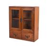 Wooden Desktop Organizers Cabinet with Glass Door for Cosmetics, Stationery, Small Kitchen Items and Decors Use