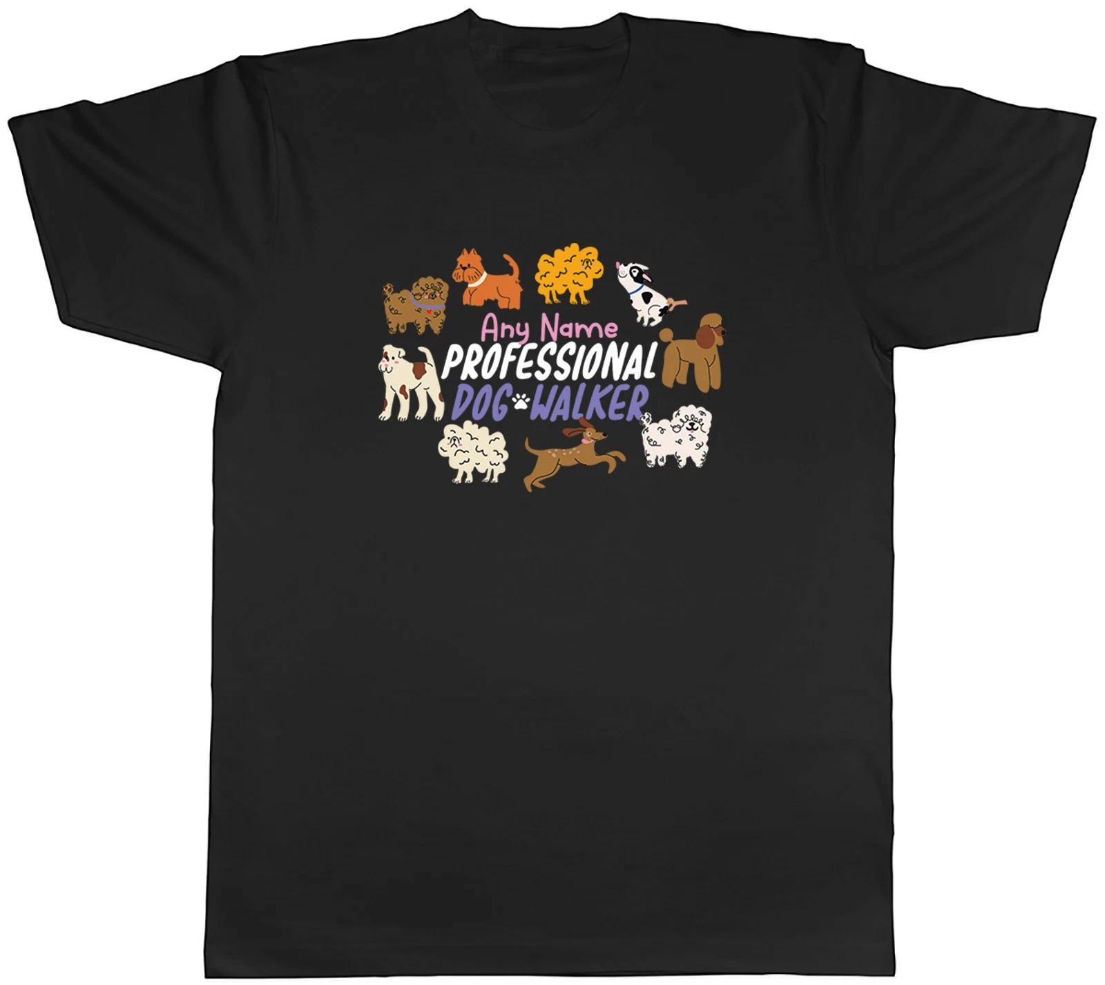 Personalised Professional Dog Walker Mens T-Shirt Tee Gift Top XL