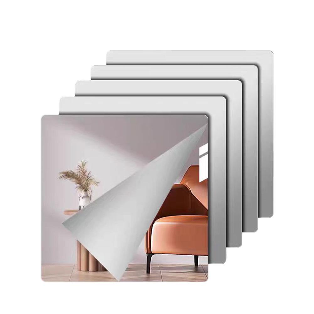 Dicker Acrylspiegel Wandaufkleber bruchsicher klare Reflexion sicher abgerundete Ecken DIY für Badezimmer und Flure