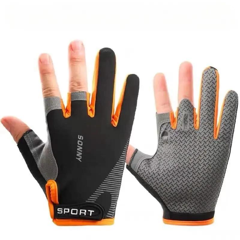 

Fishing Catching Gloves 3 Cut Fingers Anti-Slip Professional Outdoor Cycling Gloves Sun-Proof Breathable Touchscreen Gloves