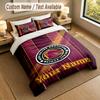 Bedding Set 1 Duvet Cover 2 Pillowcases Brisbane Broncos Print Soft Bed Linen Bedroom Decor