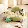 Cat Dog Sofa Mat Small Dog Kennel Soft Cozy Sleeping Bed Chihuahua Pomeranian Plaid Sofa Bed Pet Supplies Cushion