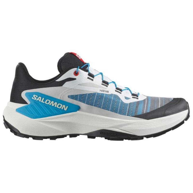 SALOMON GENESIS Abrasion Resistant Breathable Support Low top Mountaineering Shoes Men's White Blue Sneakers 477634