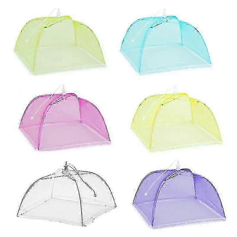 Mesh Screen Food Cover Tent Umbrella 6pcs Food Cover Net For Outdoors Screen Tents Party Bbq hwyC