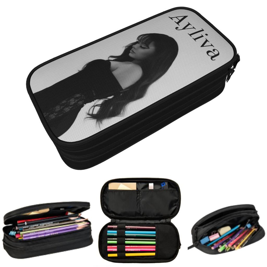 Ayliva Singer Music Pencil Case for Students Gifts Pen Box Pencil Bag Stationery Supplies Pen Holder Bag