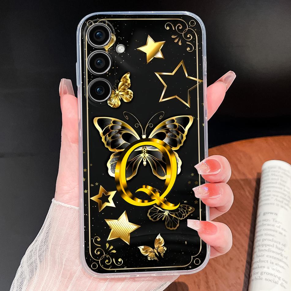For Samsung Galaxy S25 Plus Ultra S25 Edge S25FE Phone Case Fashion Star Letters Lightweight Shell Soft TPU Clear Silicone Funda