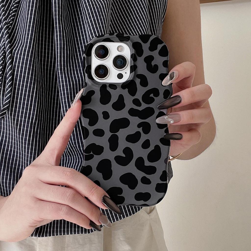 Korean Leopard Print Premium Phone Case for iPhone 17 Pro Max, 16, 14/13