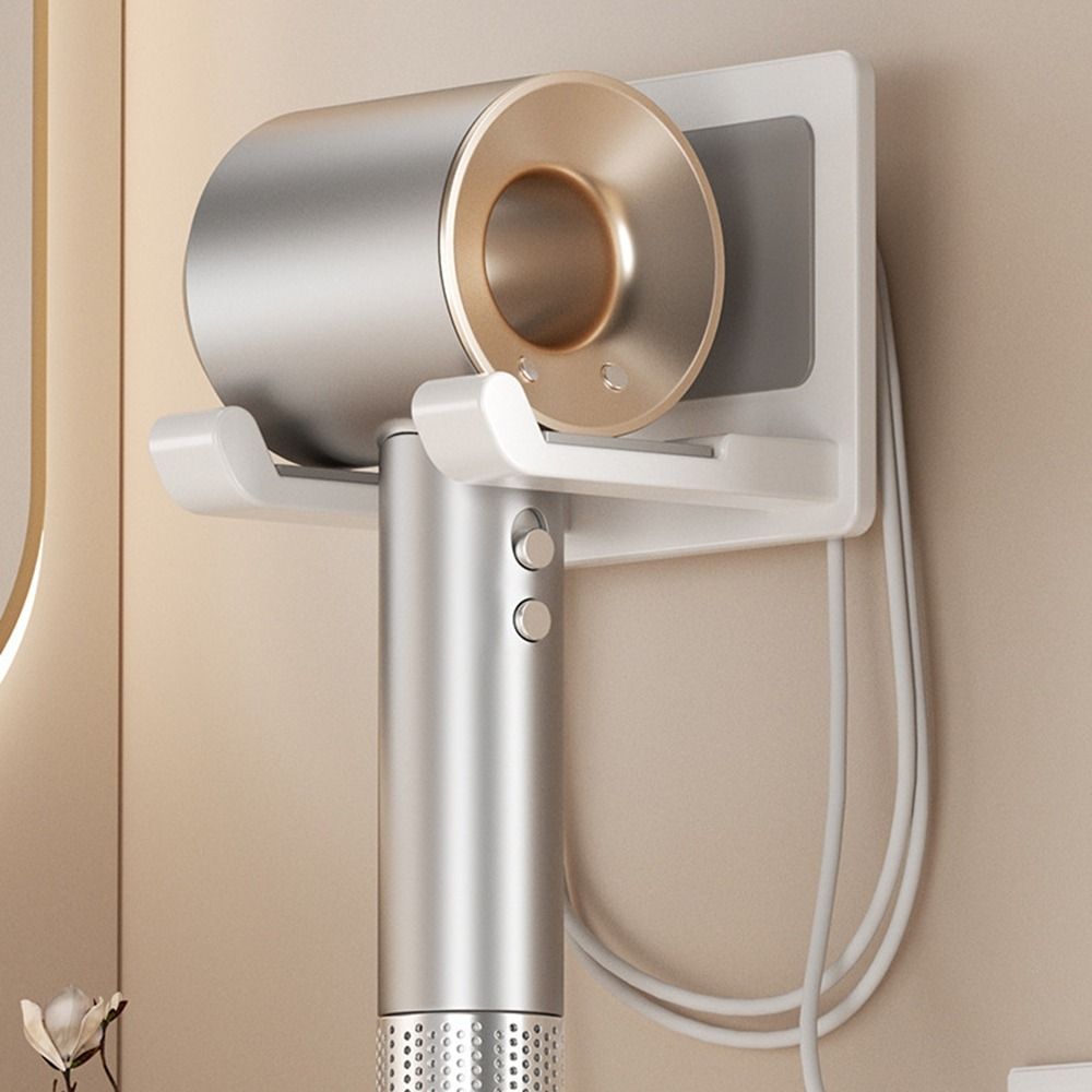 Punch-free Hair Dryer Holder Wall Mounted Hair Straightener Dryer Holder  for Home