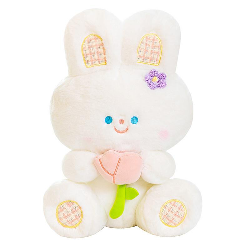 Adorable Tulip Bunny Plush Toy Cuddly Stuffed Animal For Girls Birthday Gift