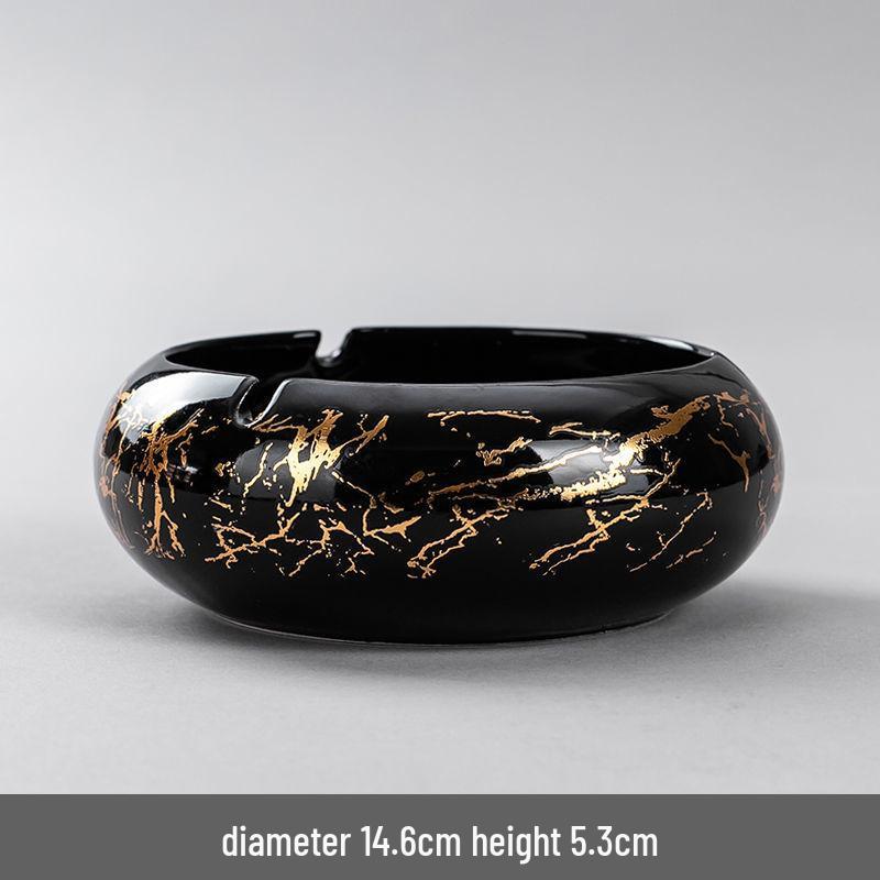 Large Vintage Ceramic Ashtray: Luxury Retro Decor for Home or Office