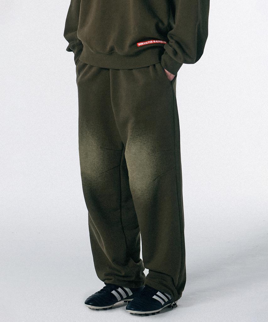 SCULPTOR Species Brushed Sweat Pants Khaki Brown