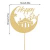 Eid Mubarak Cake Toppers Glitter Golden Ramadan Kareem Cupcake Decoration Eid AL Adha Gifts Muslim Islamic party cake decoration