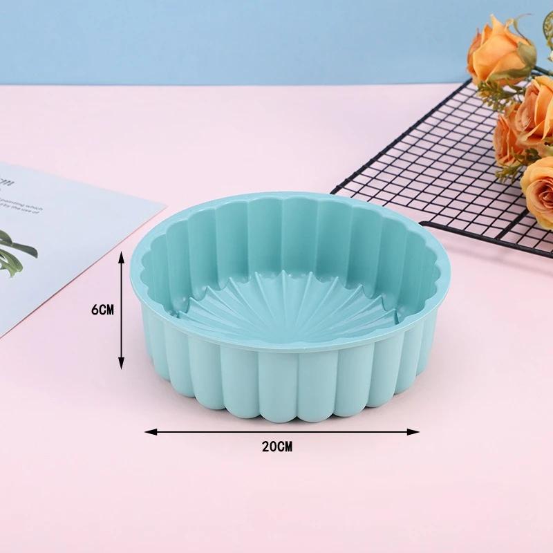 8 Inch Round Nonstick Silicone Cake Pan for Cheesecake, Chocolate, Rainbow Cakes, Brownie Tart - 1 Pcs