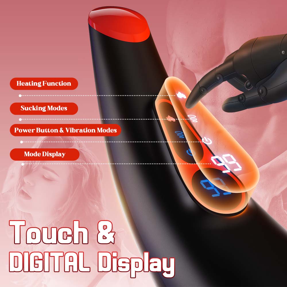 2025  New LCD Display Adult Sex Toys Male Masturbator Men Penis Pump 9 Sucking 9 Vibration 3D Textured Sleeve Heating Sex Machine