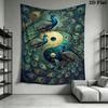 Peacock Wall Tapestry Aesthetic Wall Hanging Printed Fabric Blanket Decorative Tapestries for Bedroom Living Room Home Decor