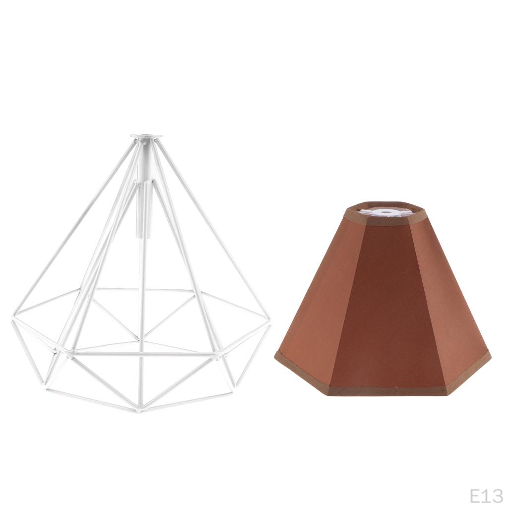 Metal Diamond Bulb Guard Lamp Cage Light Lampshade 12 Colors