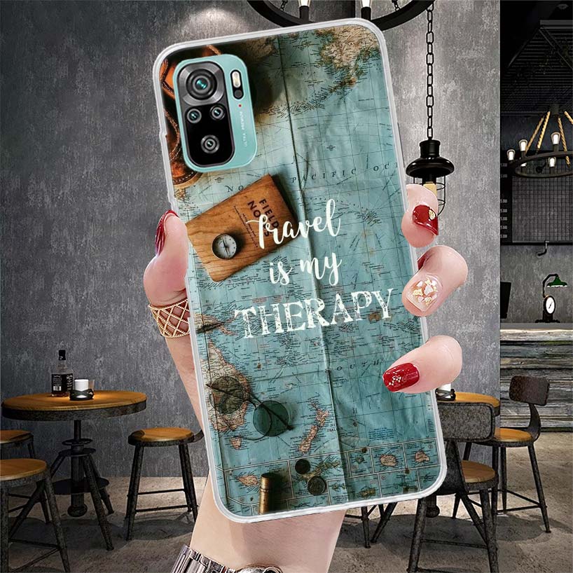 World Map Travel Plans Soft Phone Case For Xiaomi Redmi Note 15 14 14S 13 12 Pro Plus 12S 11 11S 11E 10 10S 11T 5G Fundas Coque