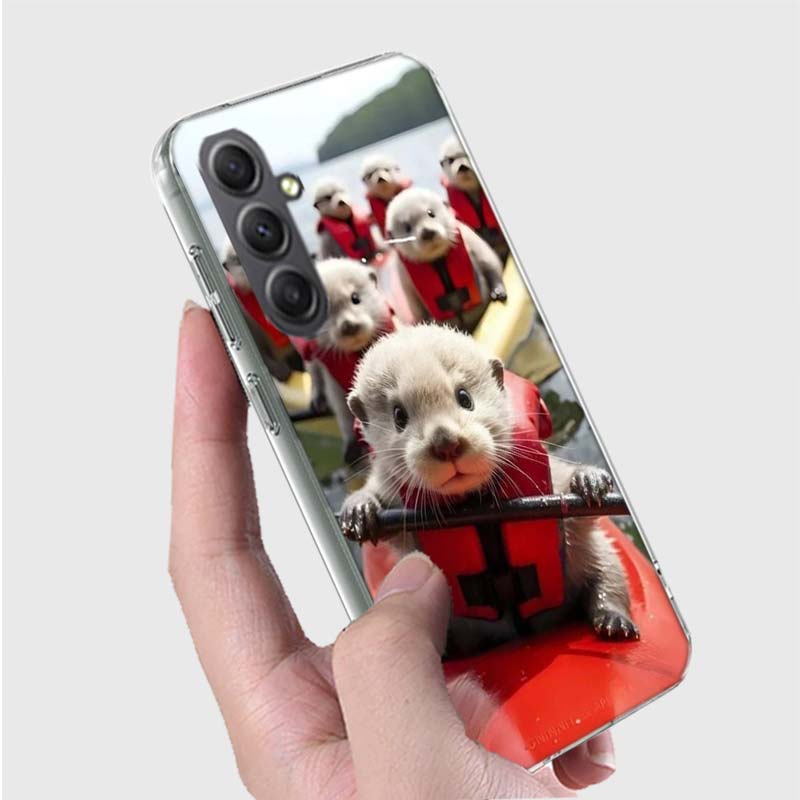 Cute Animals Otters Phone Case for Samsung A16 A26 A36 A56 A17 A37 A57 A07 A06 A02S A03 A04S A05S Galaxy Note 20 10 A50S A71 A51
