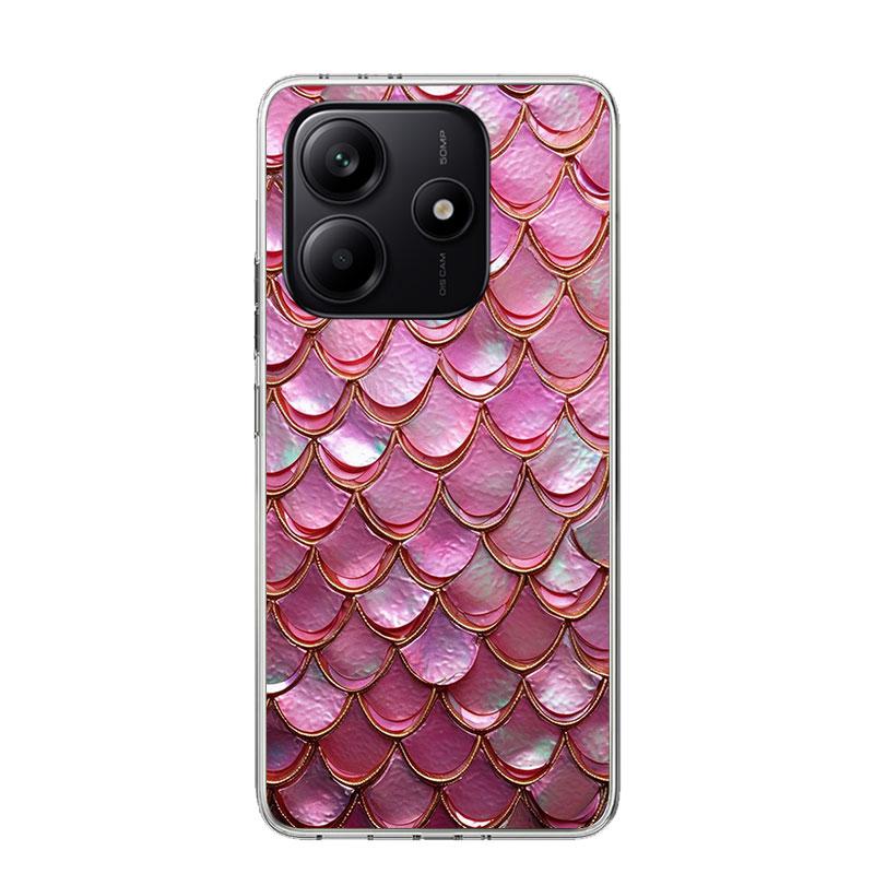 Fish Scale Pattern Mermaid Phone Case For Xiaomi Redmi Note 15 14 13 12S 12 Pro Plus 11S 11E 11 11T 10S 10 Art Soft Pattern Cove