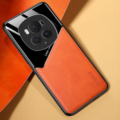 For Honor Magic6 Pro 5G Back Cover PU+TPU+PC Cell Phone Case Support Magnetic Car Mount
