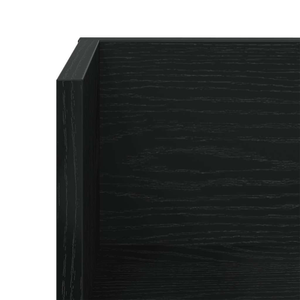 Wall Shelves 2 pcs Black 100 x 16.5 x 16.5 cm Engineered Wood