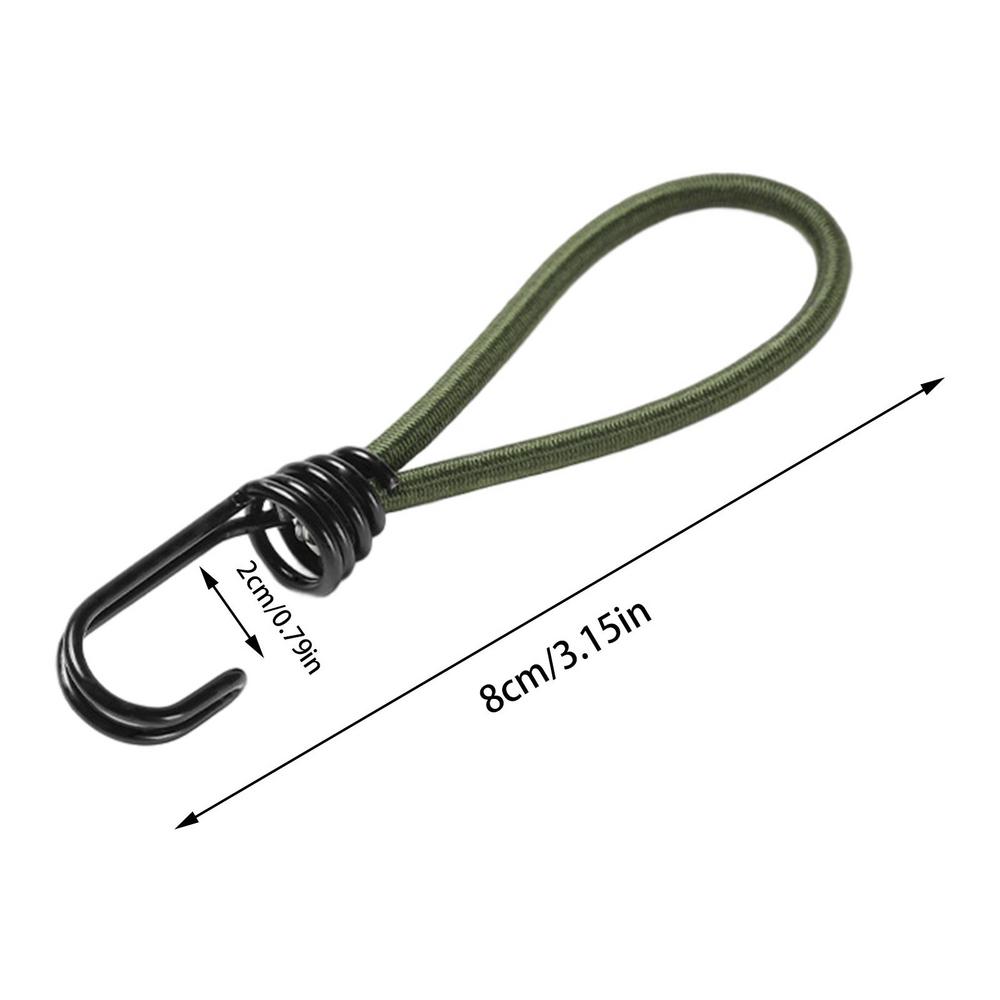 6mm Elastic Drawstring Hook Nail Hooks Pull Rope Buckle Tents with Camping Rubber Wind Cord Bungee Cords