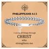 Trendy Cross Cuban Chain Bracelet for Men,Christian Religious Baptismal Bible Chain Wristband,Gift Card for Son Dad