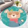 Cartoon Dinosaur Round Carpet Lovely Animal Circle Rug Kids Playroom Bedroom Living Room Balcony Floor Mat Home Decor Doormat