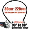 90 Degree 10mm Banjo 300mm To 2200mm Motorcycle Hydraulic Brake Hose Cable Clutch Oil Line Pipe For ATV Dirt Racing Bike Black
