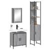 VidaXL 3-piece Bathroom Furniture Set Sonoma Grey, Bathroom Cabinet, Bath Cabinet, Vanity Unit of 3214803