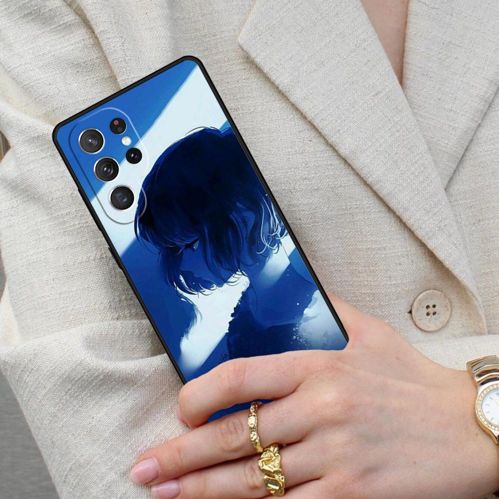 Sad Japanese Girl Cell Phone Case for Samsung Galaxy S26 Ultra S25 S24 S23 S22 S21 S20 Note10 Cover