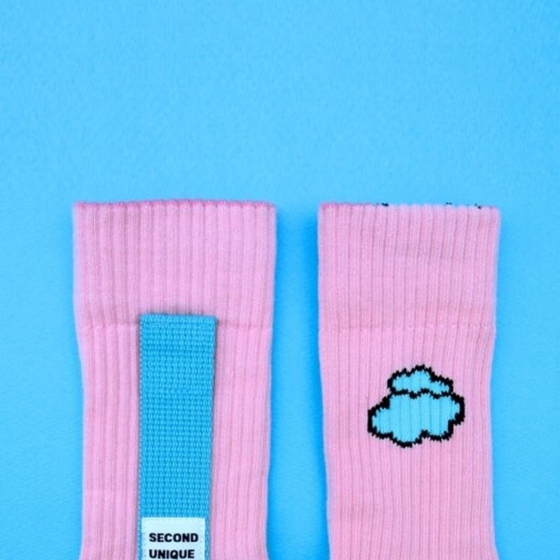 SECOND UNIQUE NAME SUN SOCKS STRAP LIGHT Pink AQUA