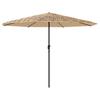 Vidaxl Parasol Ogrodowy Na Stalowym Słupku, Brązowy, 388X388X248 Cm