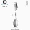 Titanium Multi-functional Camping Cutlery: Knife, Fork, Spoon Combo – Lightweight and Portable for Outdoor Adventures