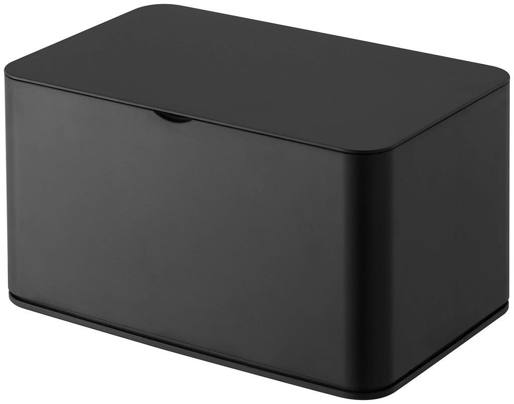 Yamazaki Jitsugyo Mask W19 x D12 x Smart Mask Large 4283 Case, Black, Approx. H10.5cm, Storage, Opening,